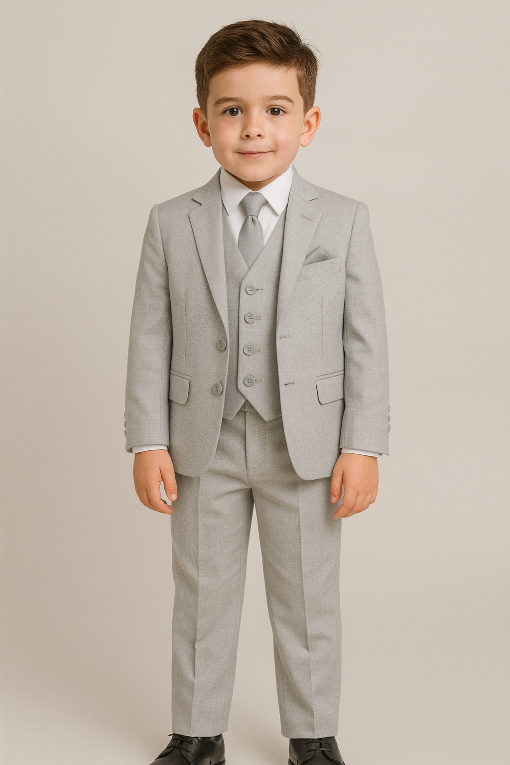 Boys TR Glacier Grey 3-Piece Suit