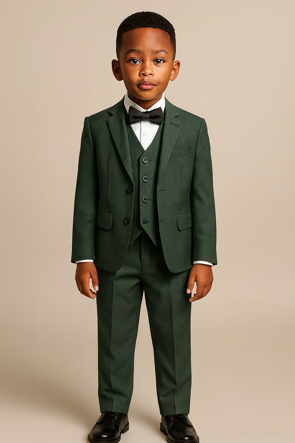 Boys TR Stone Green 3-Piece Suit
