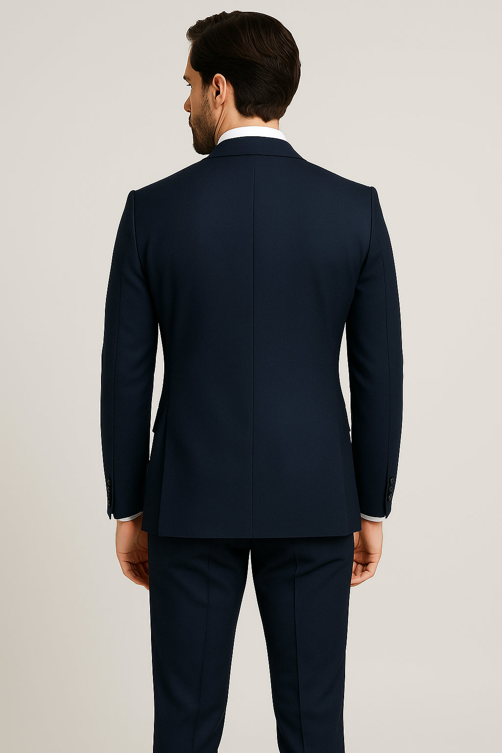 2 Piece Wool Suit - Navy