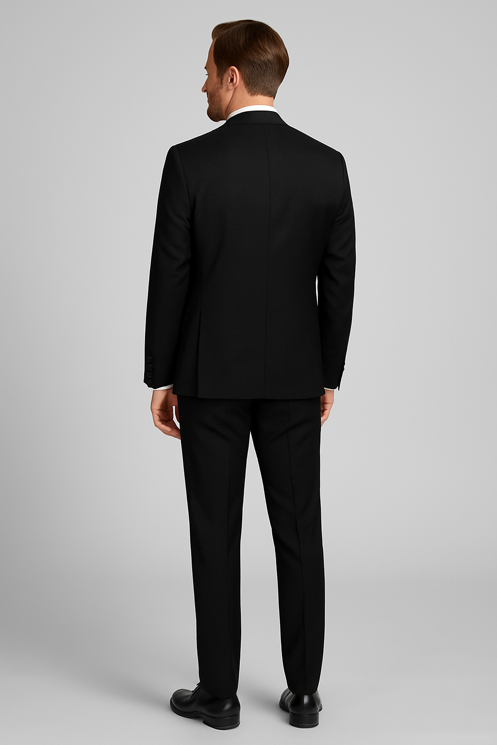 2 Piece Wool Suit - Black