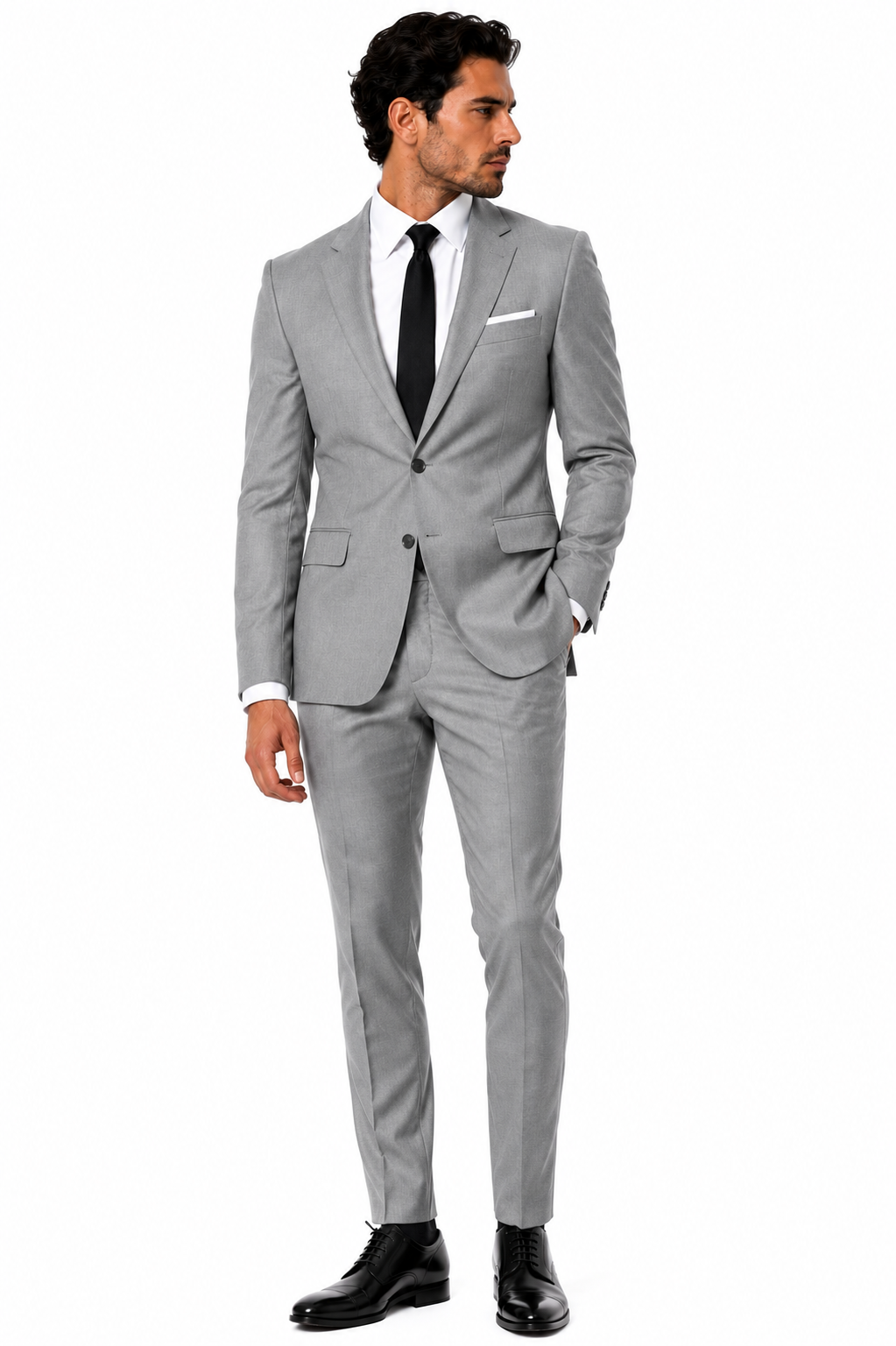 725-05 LT GREY 100% WOOL 2PCS