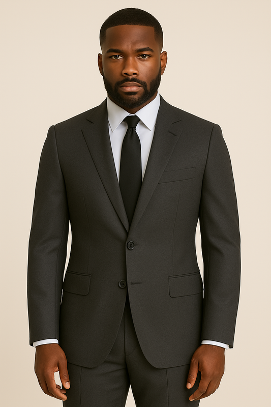 2 Piece Wool Suit -Charcoal