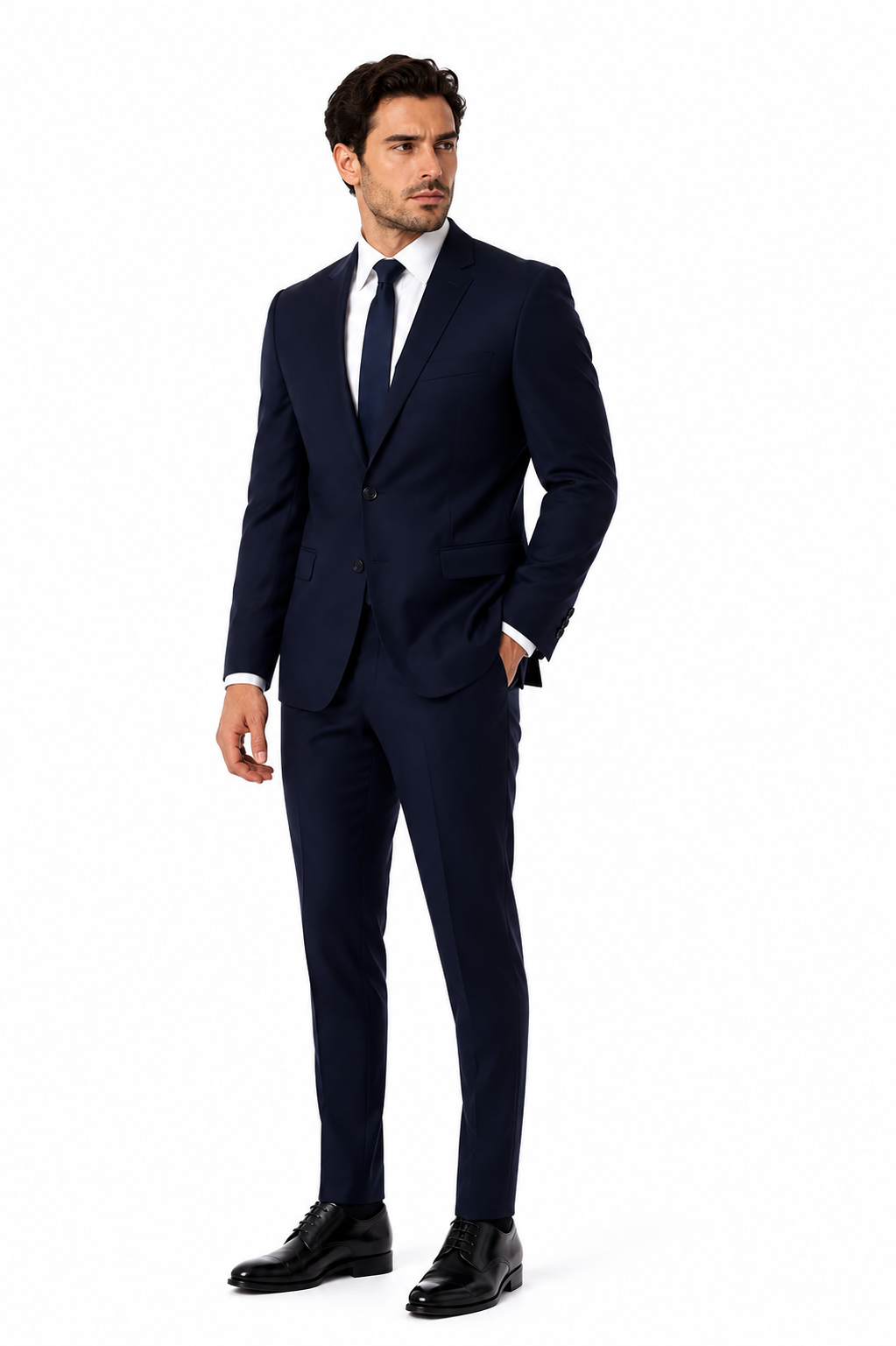 101-1002 NAVY WOOL 2PCS