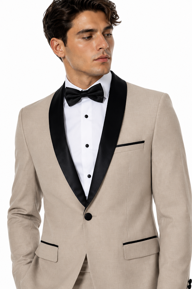 BEIGE 3-PC TUXEDO