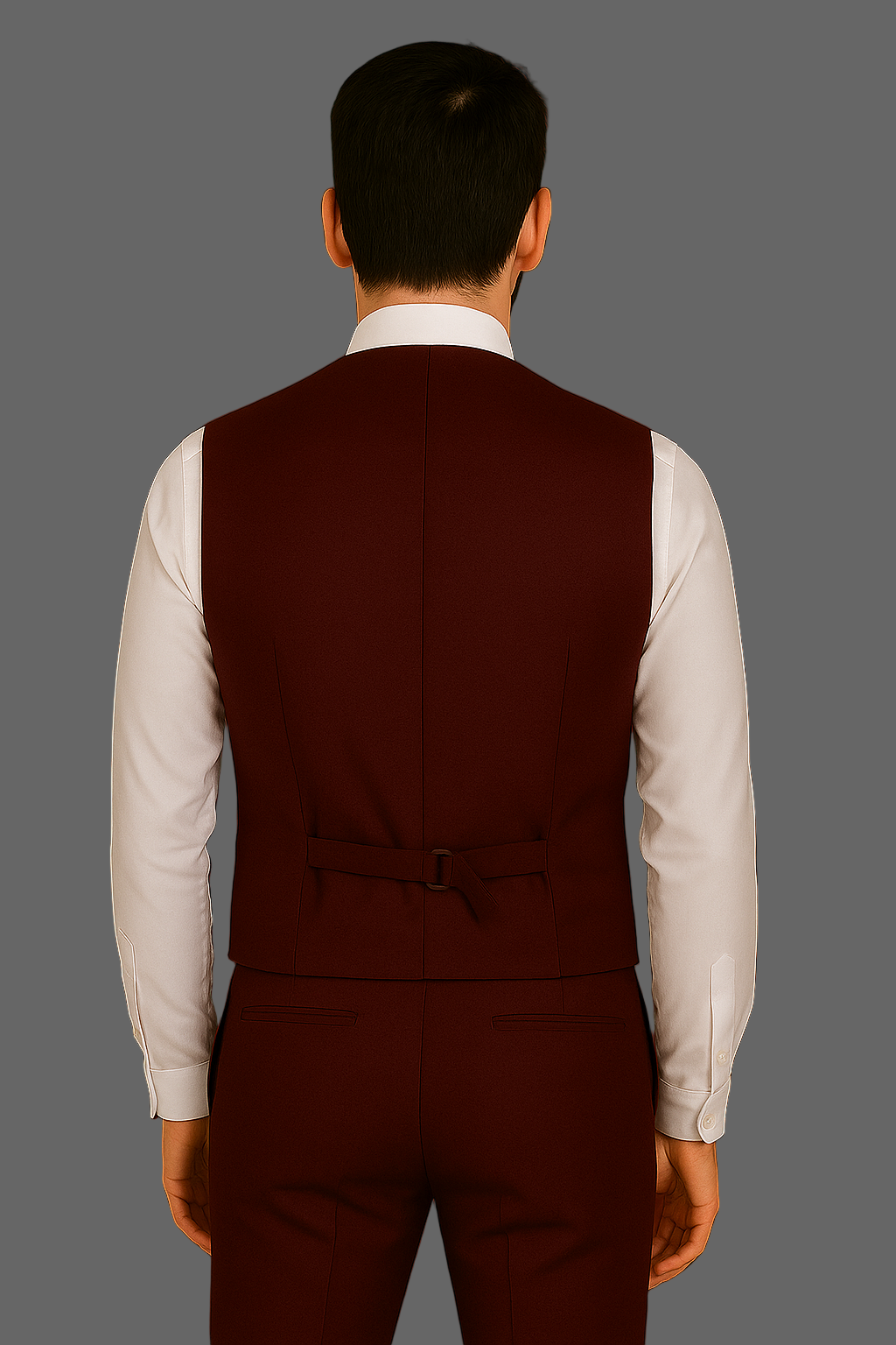 3-Piece TR Suit - Burgundy
