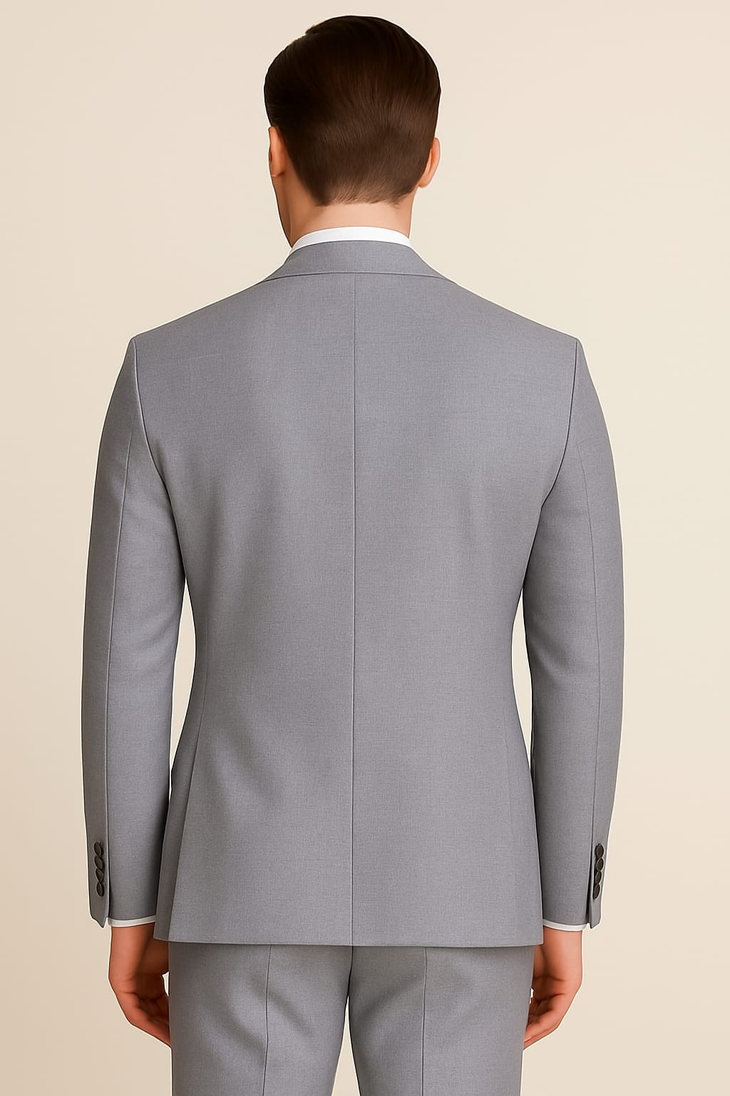 2 Piece Wool Suit - Light Grey