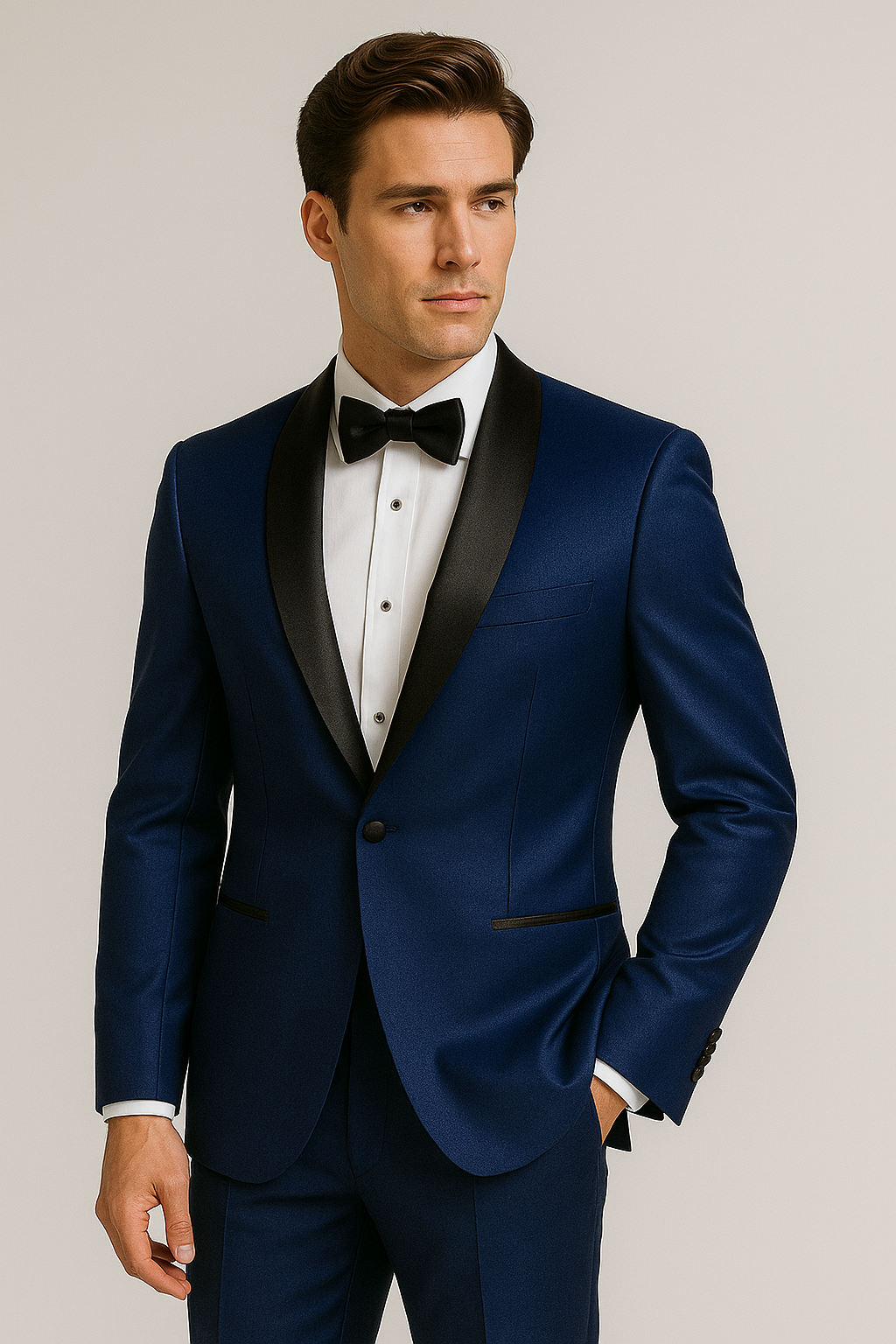Men's Shiny Tuxedo – Royal Blue