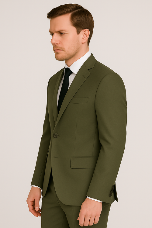 2 Piece Suit – Olive Green