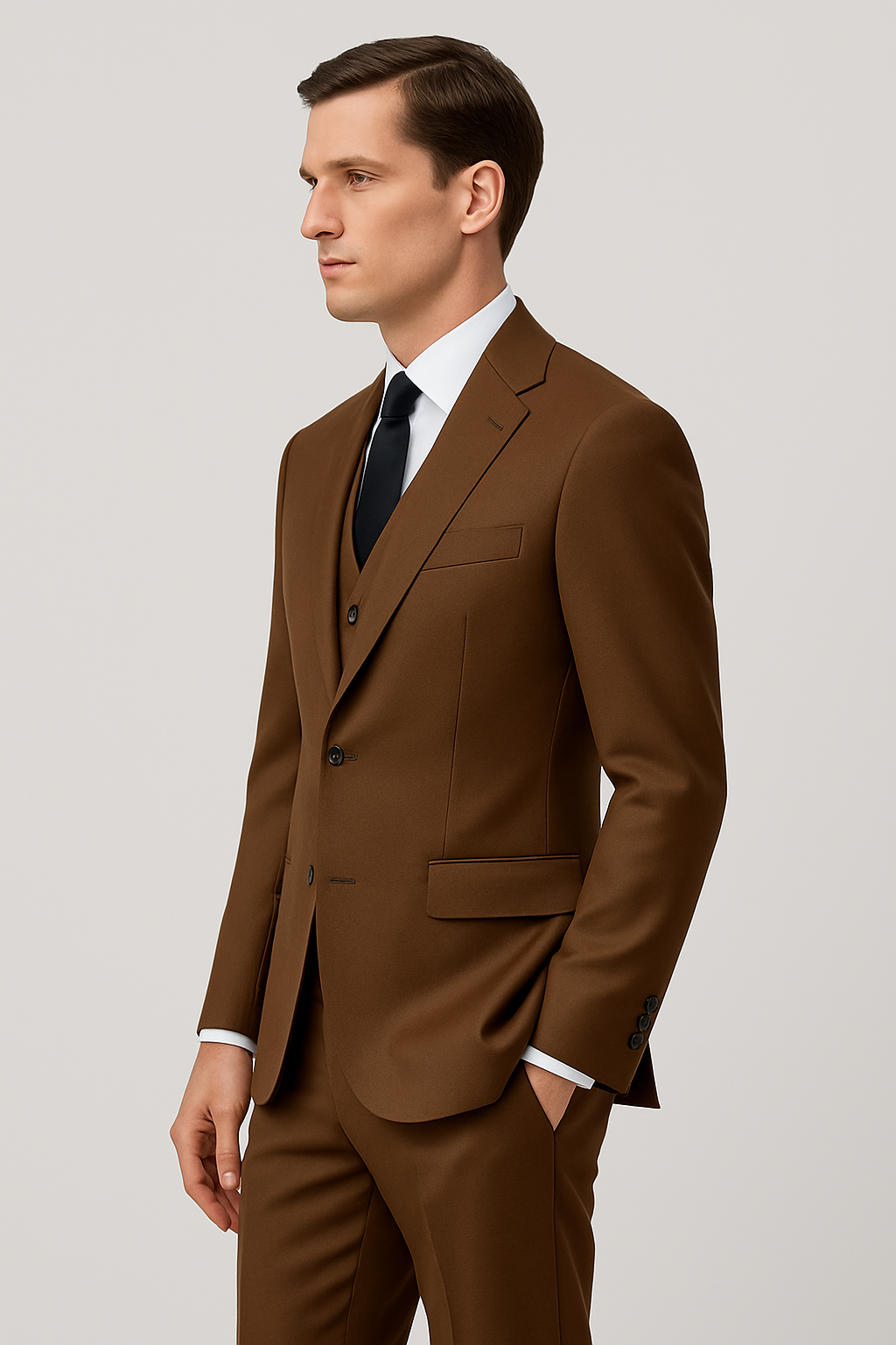 3 pieces TR suit Camel
