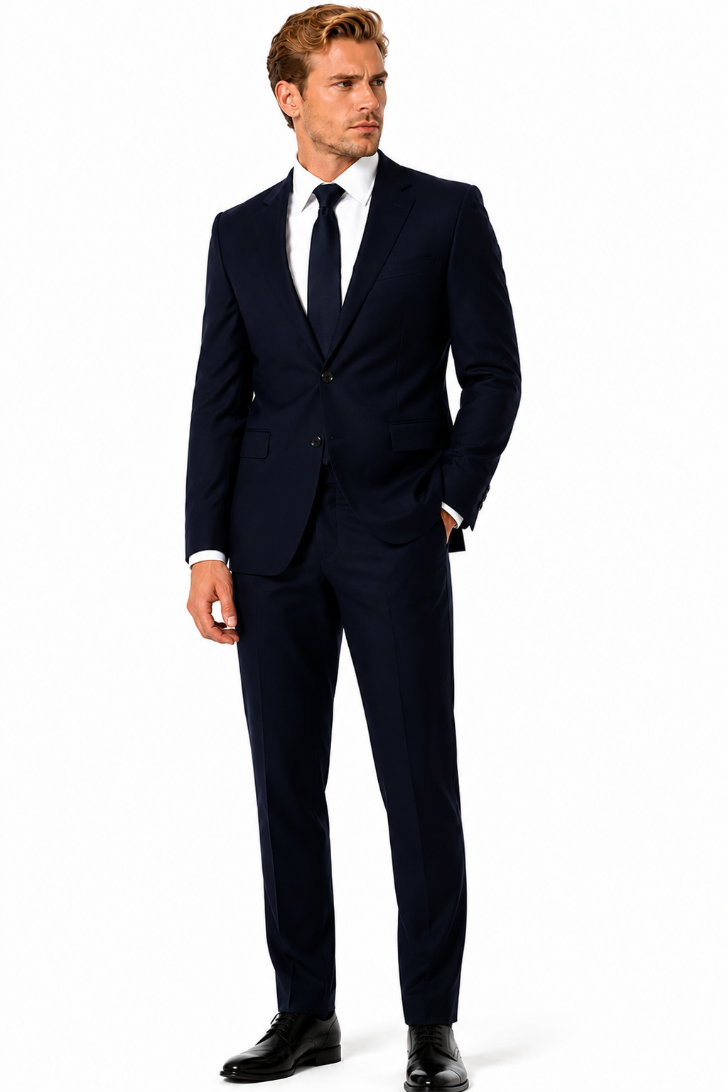 400-02 NAVY POPLIN 2PC