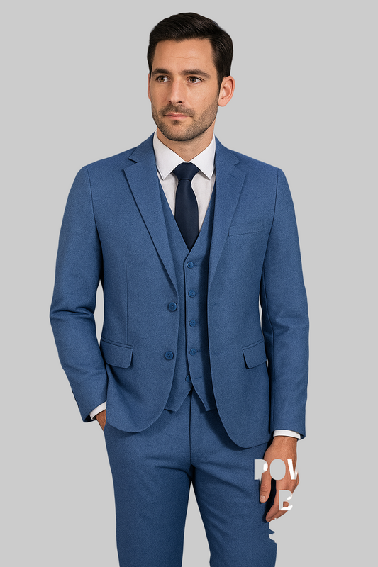3 Piece TR Suit  Powder Blue