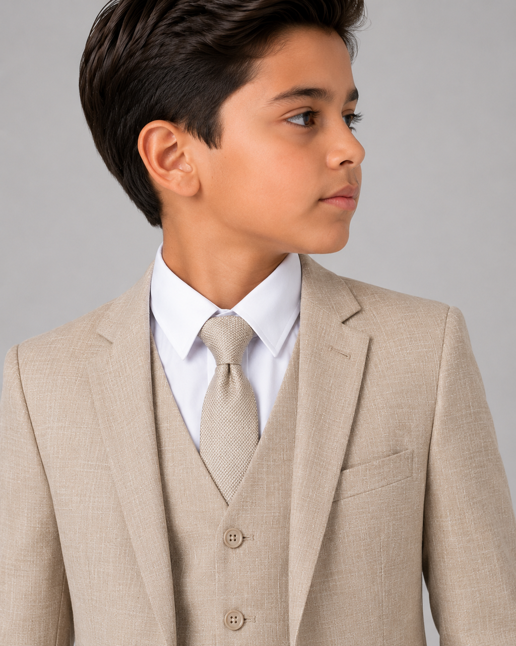Beige Kids Tr Suit 5-piece