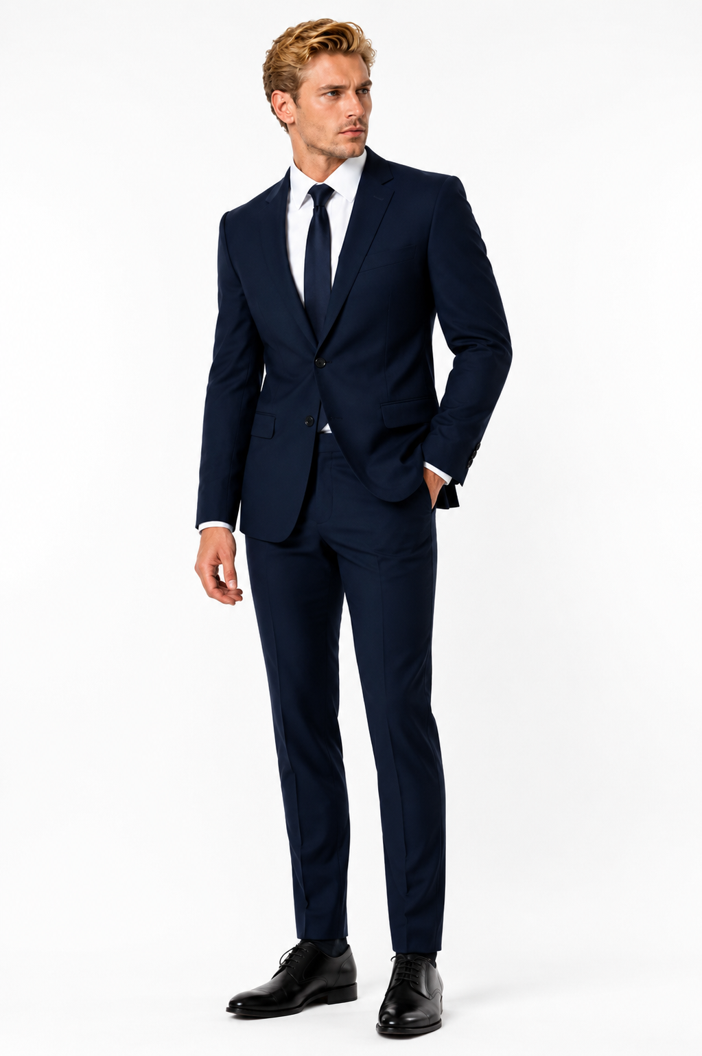401-02 NAVY STRETCH POLY 2PCS