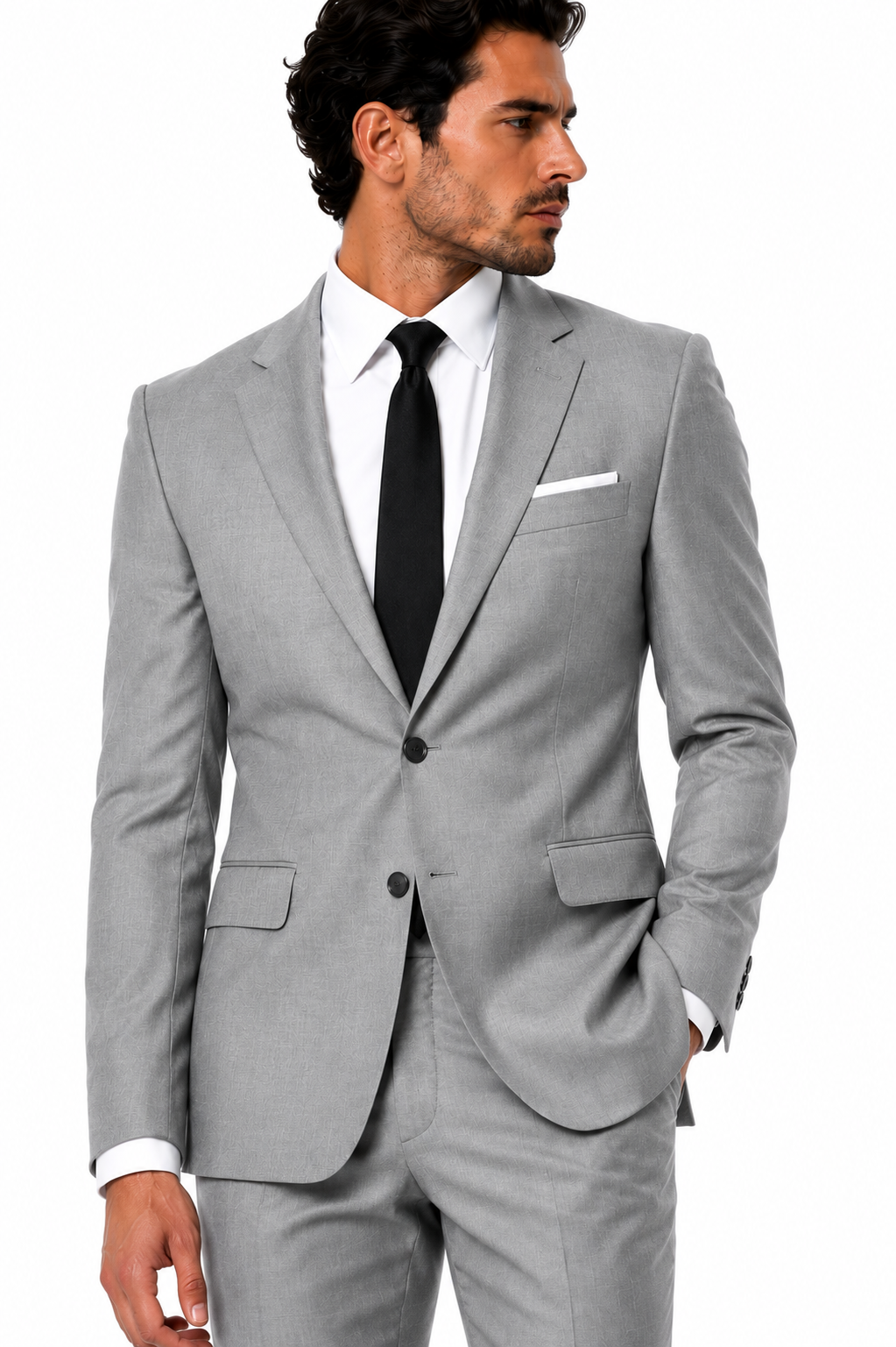 725-05 LT GREY 100% WOOL 2PCS