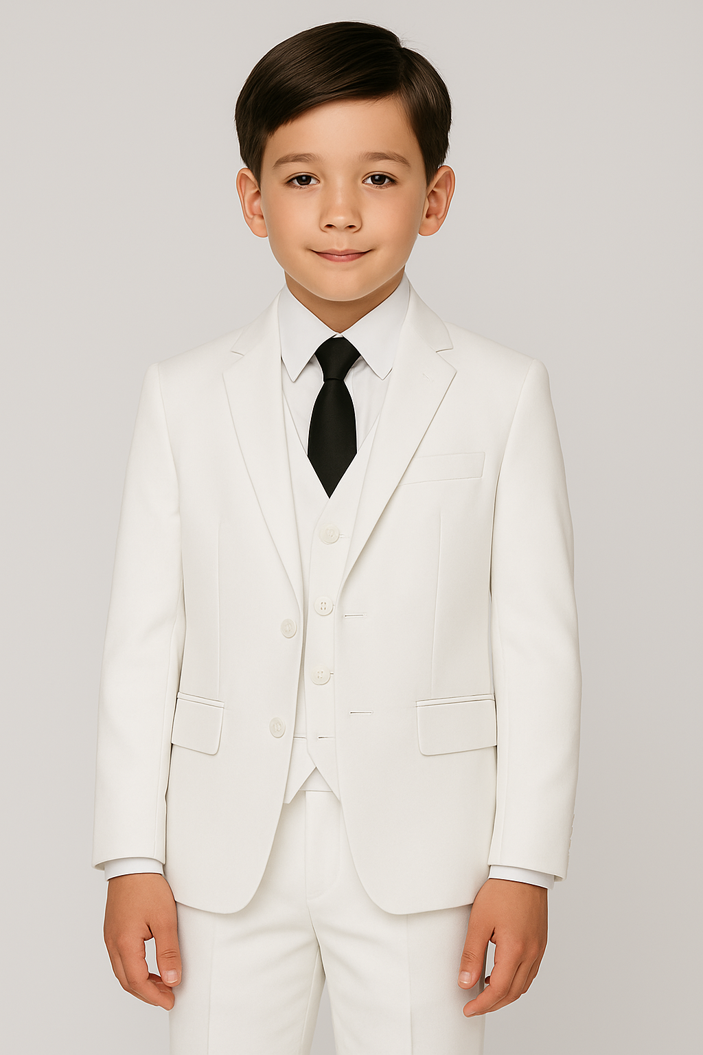 Boy's 3 Piece Suit - White
