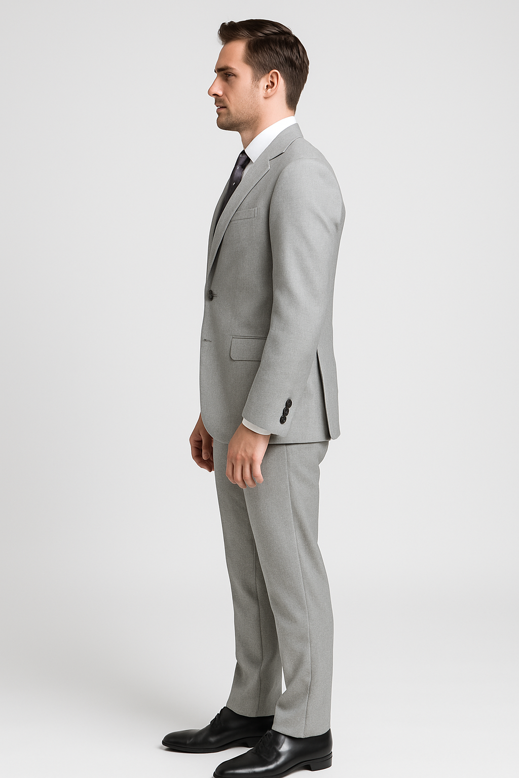 2 Piece Cashmere Suit - Light Grey