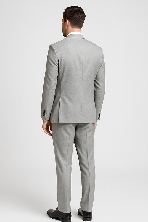 2 Piece Cashmere Suit - Light Grey