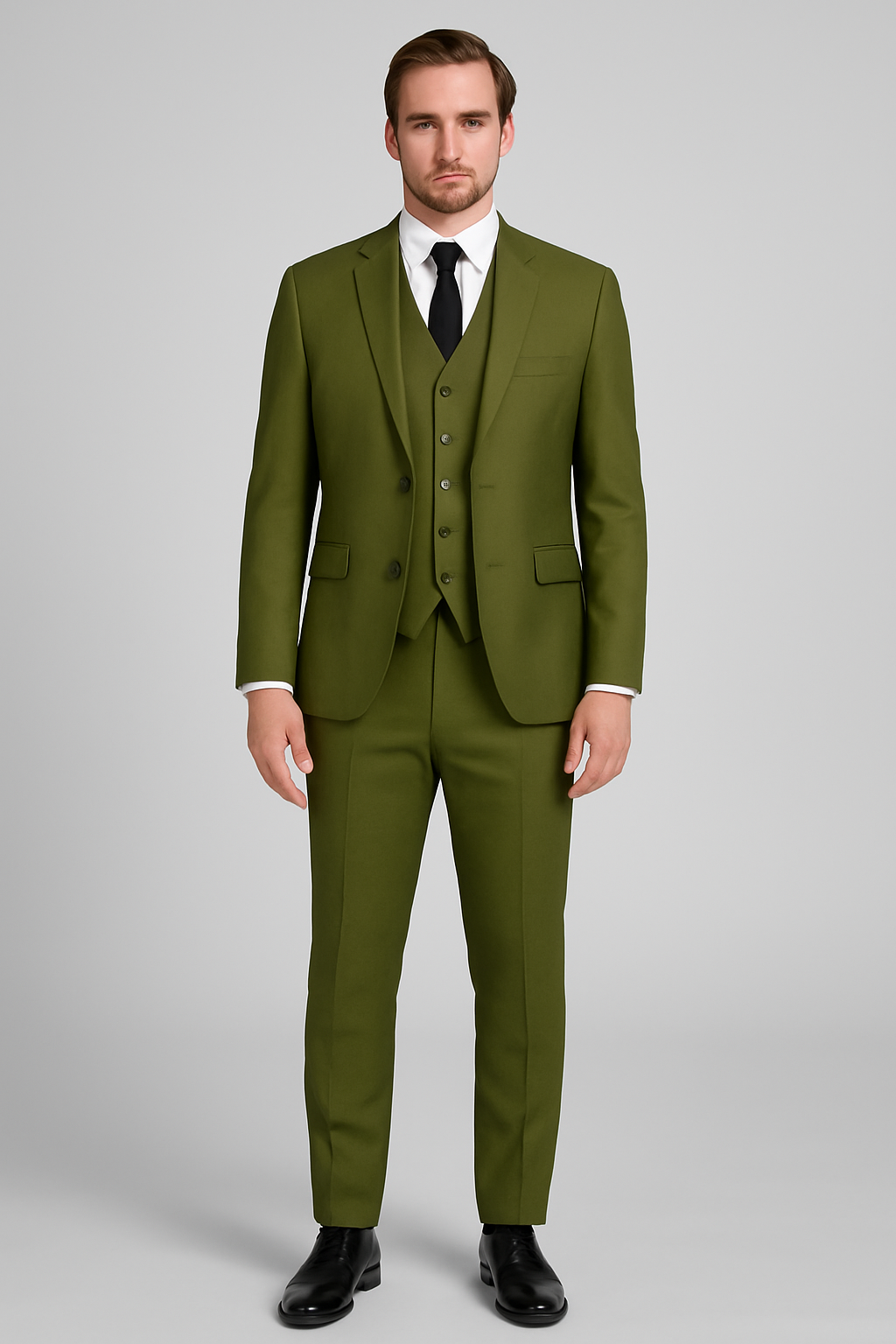 3 Piece Suit – Olive Green