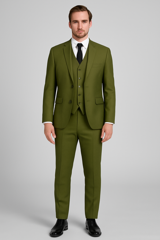 3 Piece Suit – Olive Green