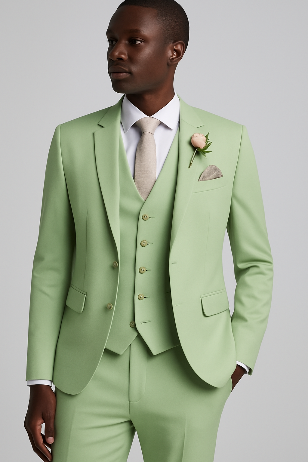 3-Piece Suit – Sage Green
