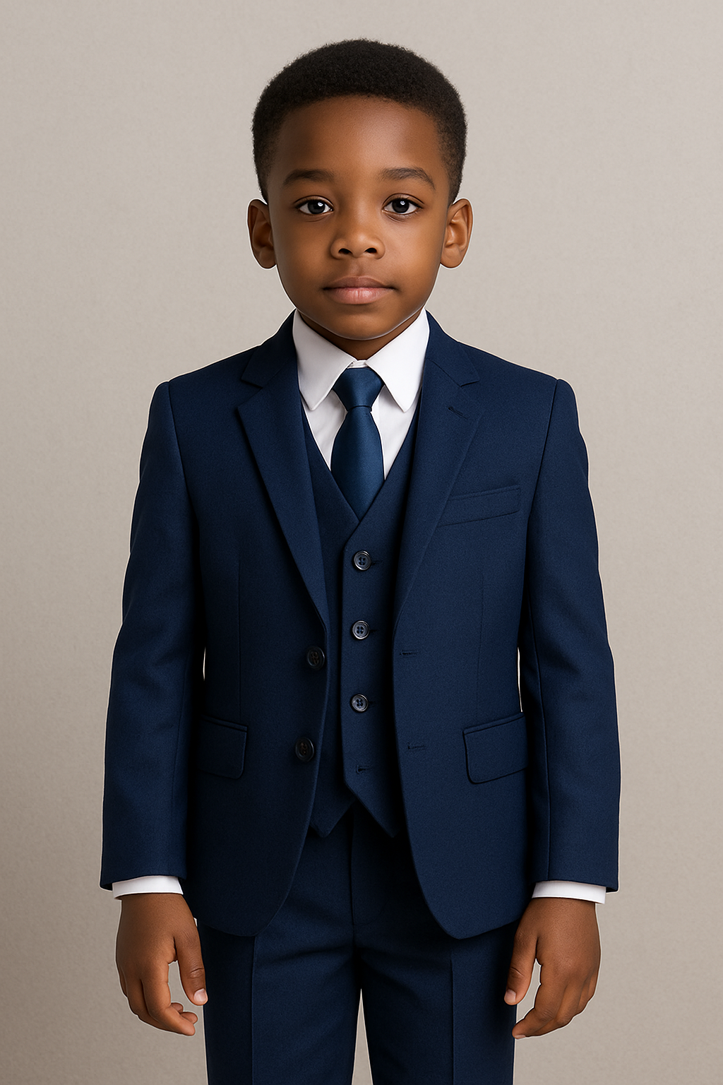 Boy's 3 Piece Suit - Navy Blue