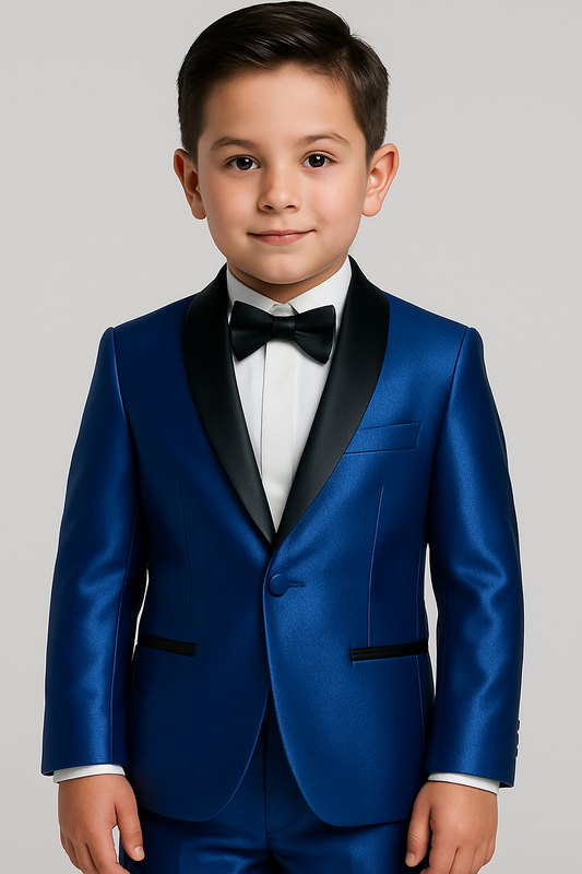 Boy's Shiny Tuxedo – Royal Blue