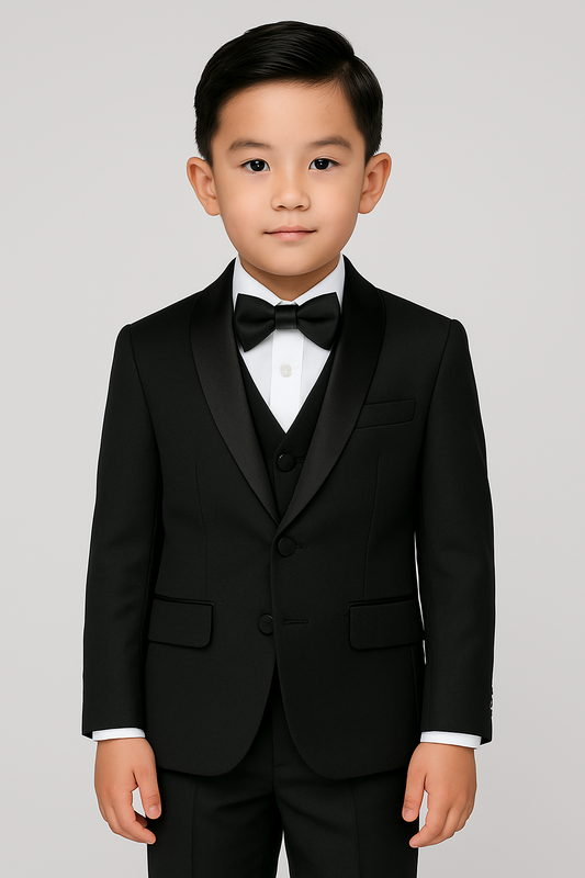 Boy's 3 Piece Suit - Black