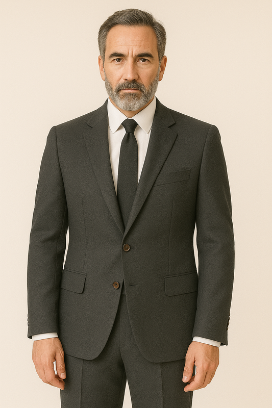 Tailor Fit – Charcoal – 2 Piece Suit – Wool Blend