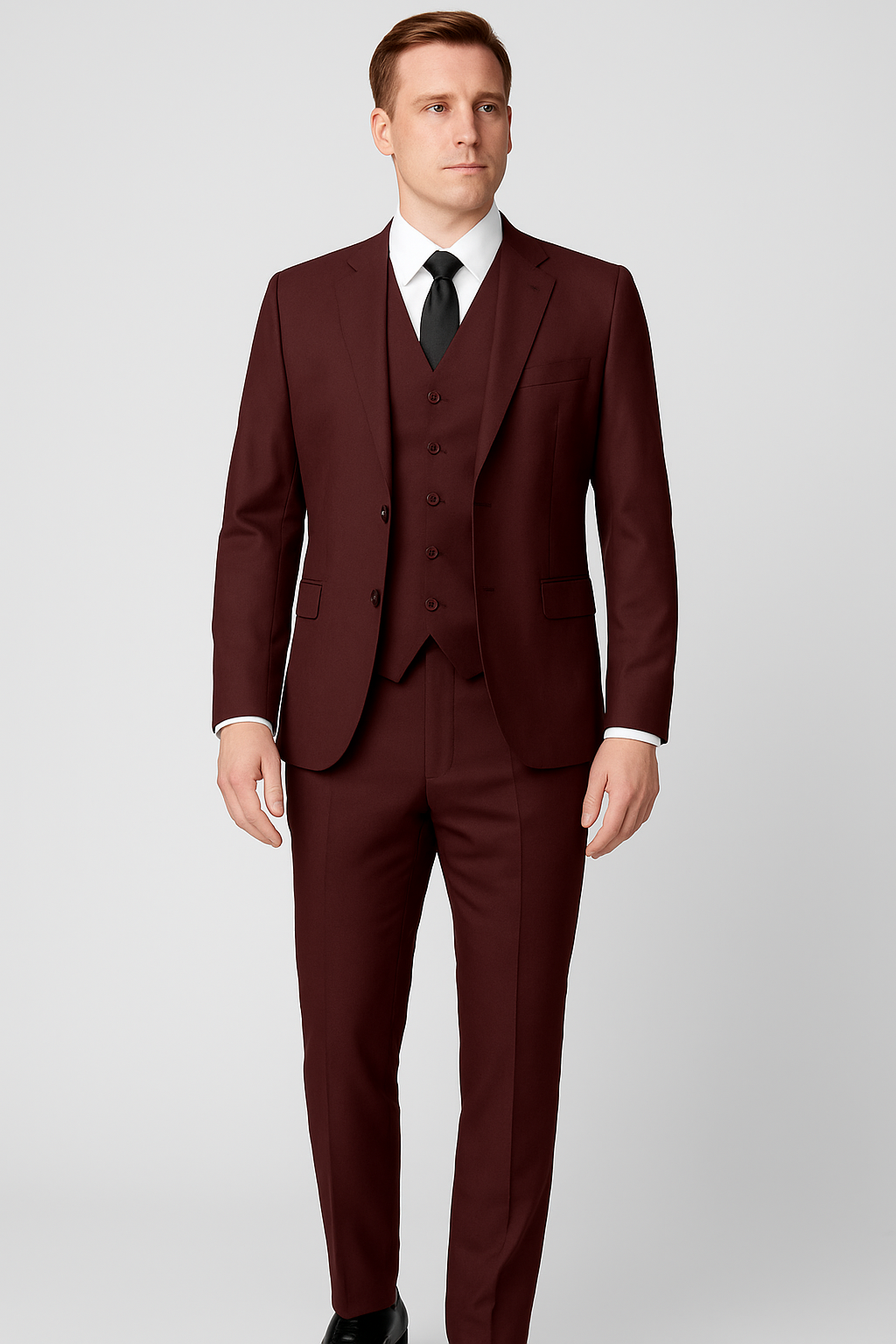 3-Piece Suit - Burgundy