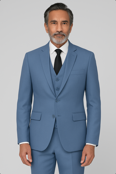 3 Piece Suit - Powder Blue - TR - Slim Fit