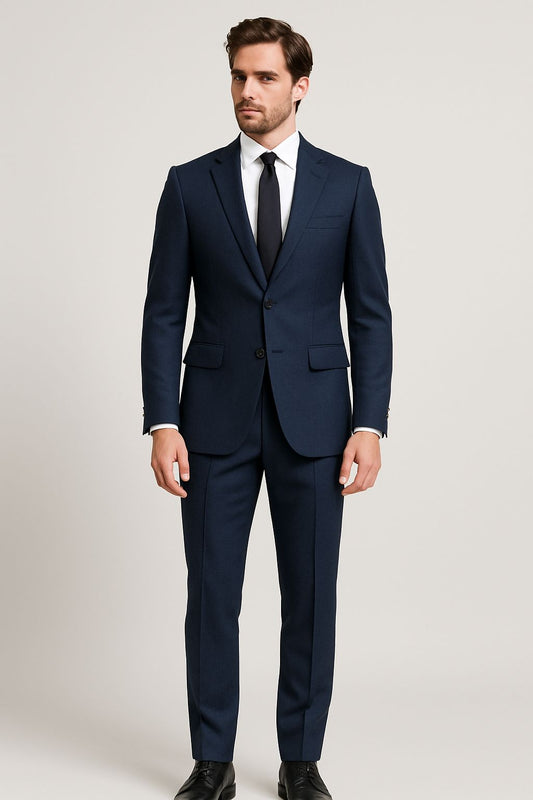2 Piece Wool Suit - Navy