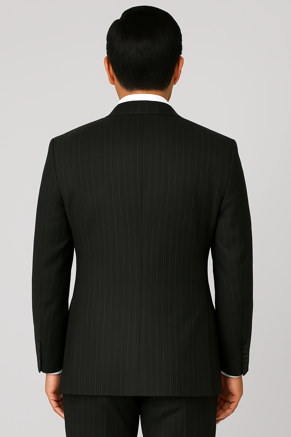 2 Piece Wool Suit -Charcoal Pinstripe