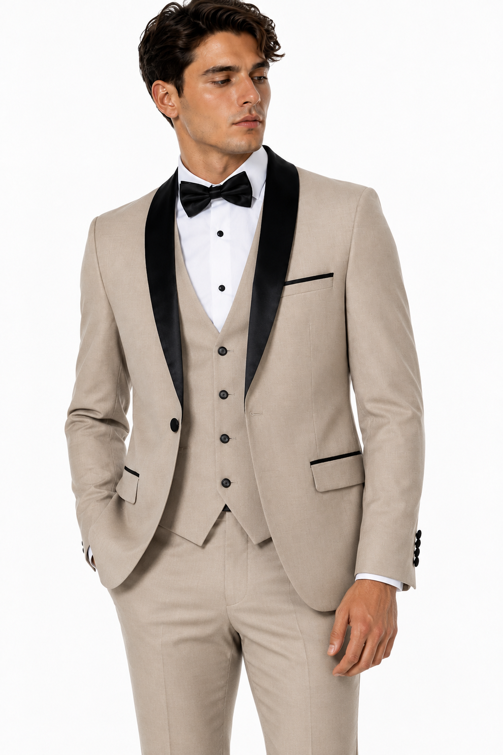 BEIGE 3-PC TUXEDO