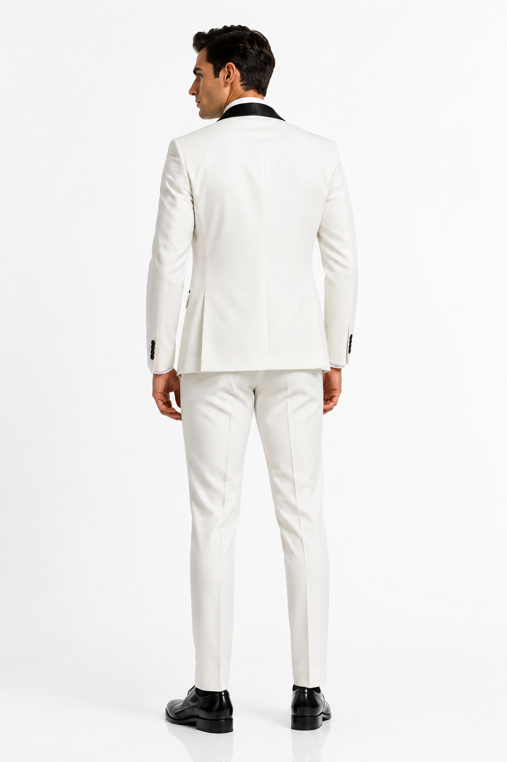 100-08 WHITE SHINNY TUX 3 PC
