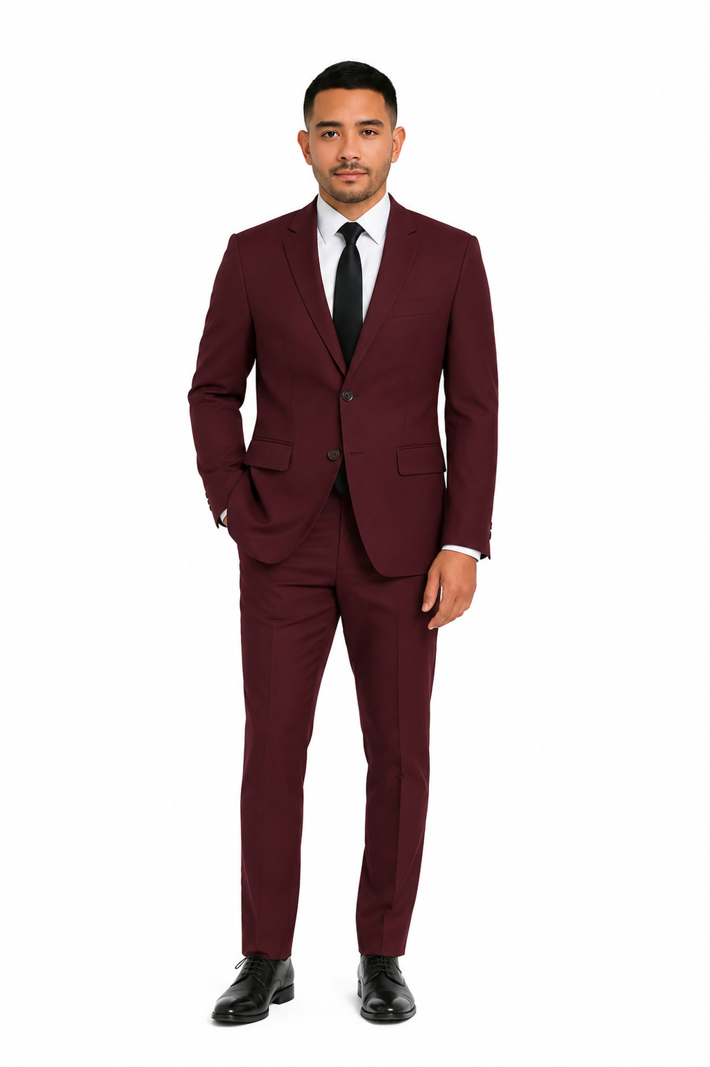 401-10 BURGUNDY STRETCH POLY 2PCS