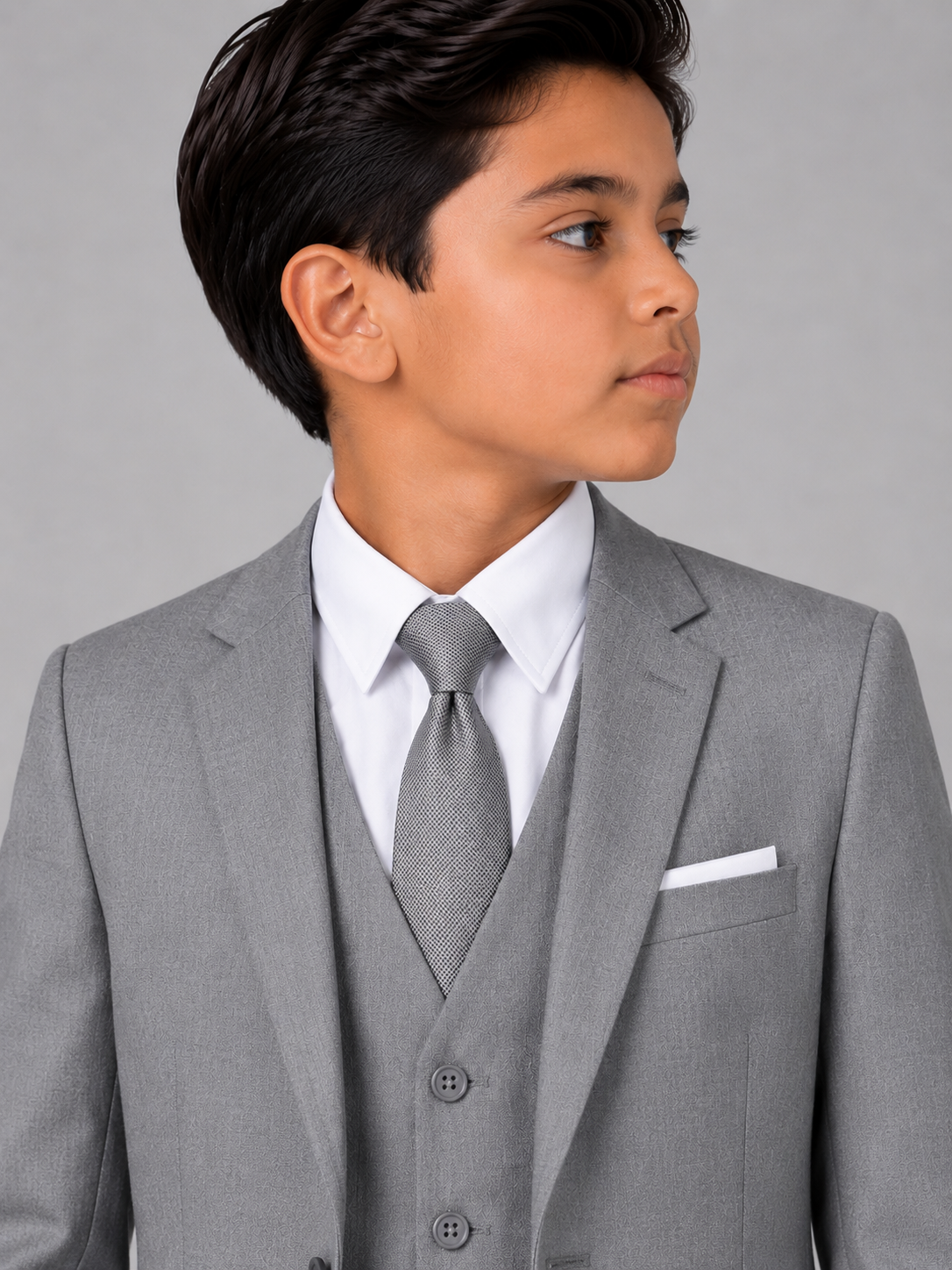 Med Grey  Kids Tr Suit 5-piece