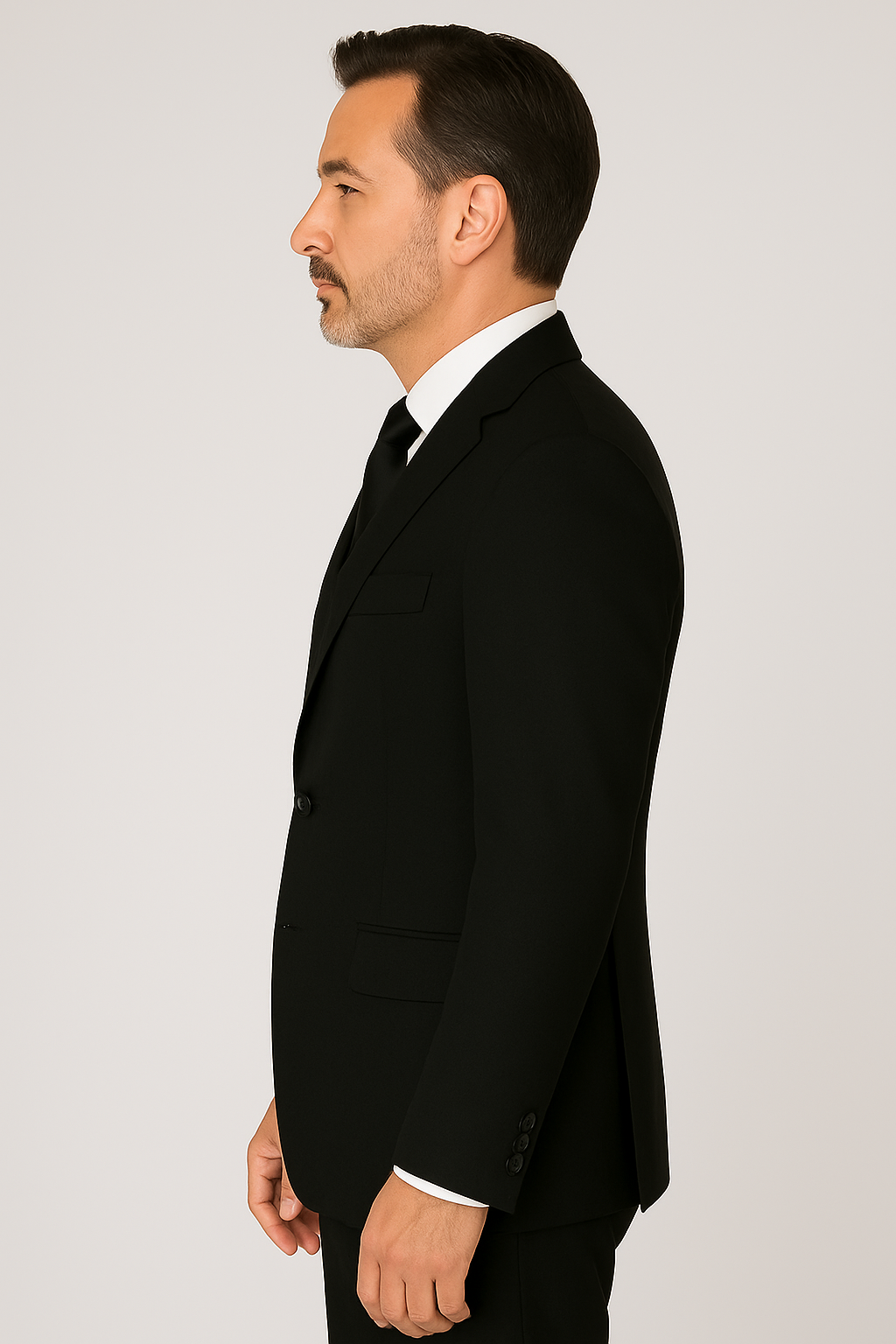 2 Piece Wool Suit - Black