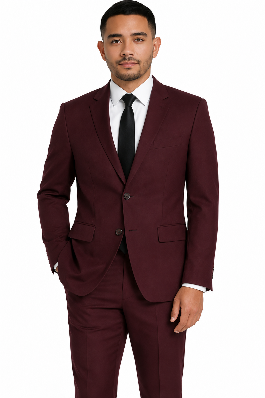 401-10 BURGUNDY STRETCH POLY 2PCS