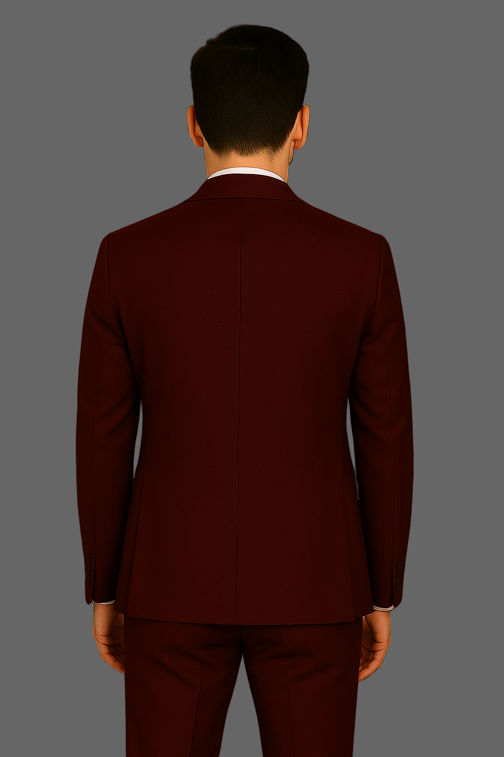 3-Piece TR Suit - Burgundy