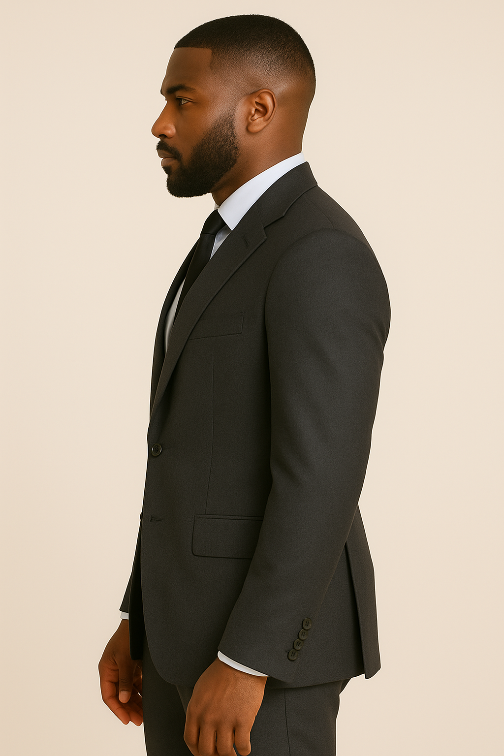 2 Piece Wool Suit -Charcoal