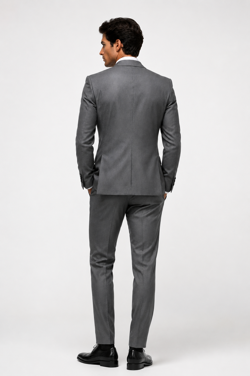 401-04 MED GREY STRETCH POLY 2 PCS