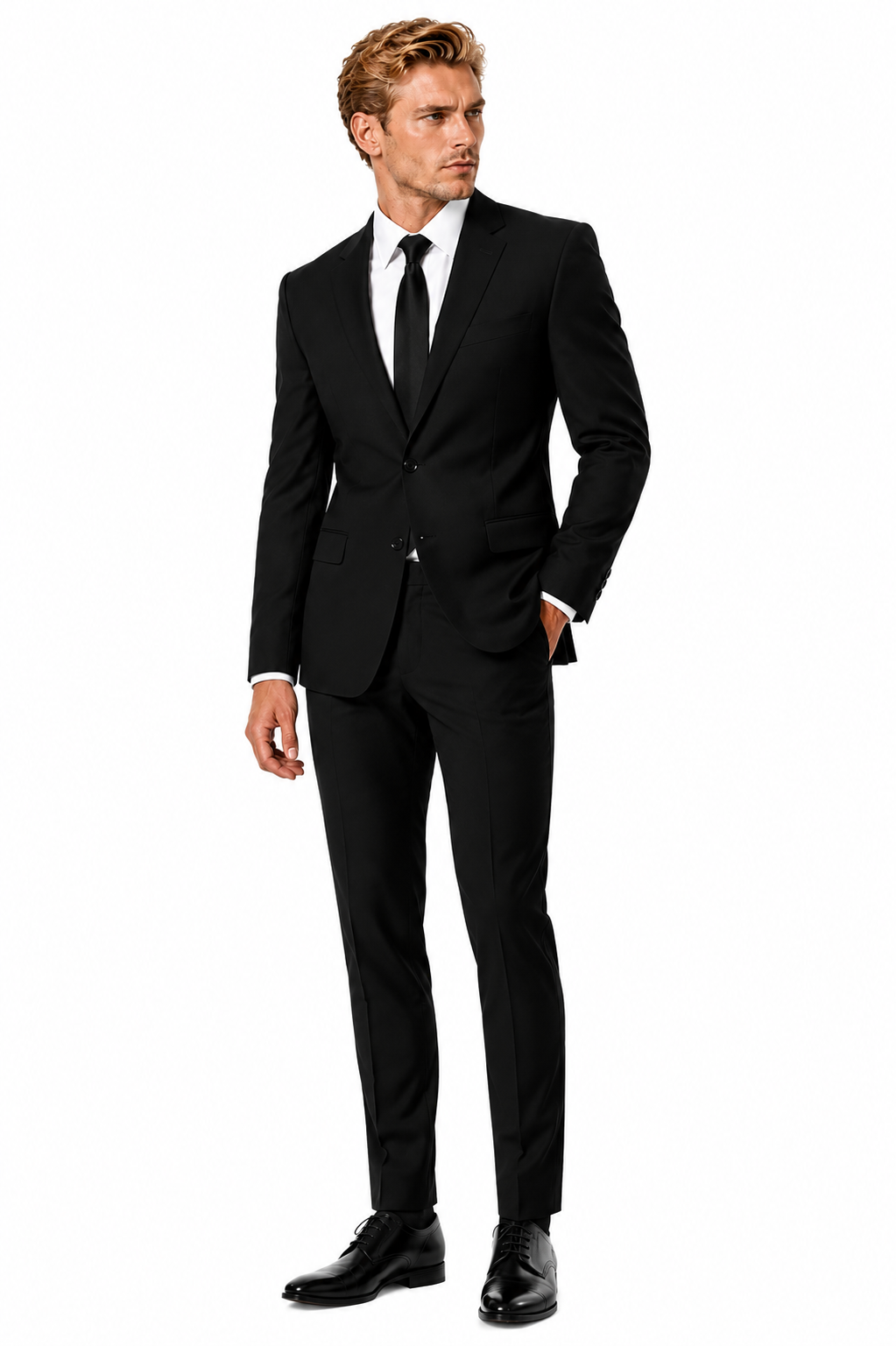 401-01 BLACK STRETCH POLY 2 PCS