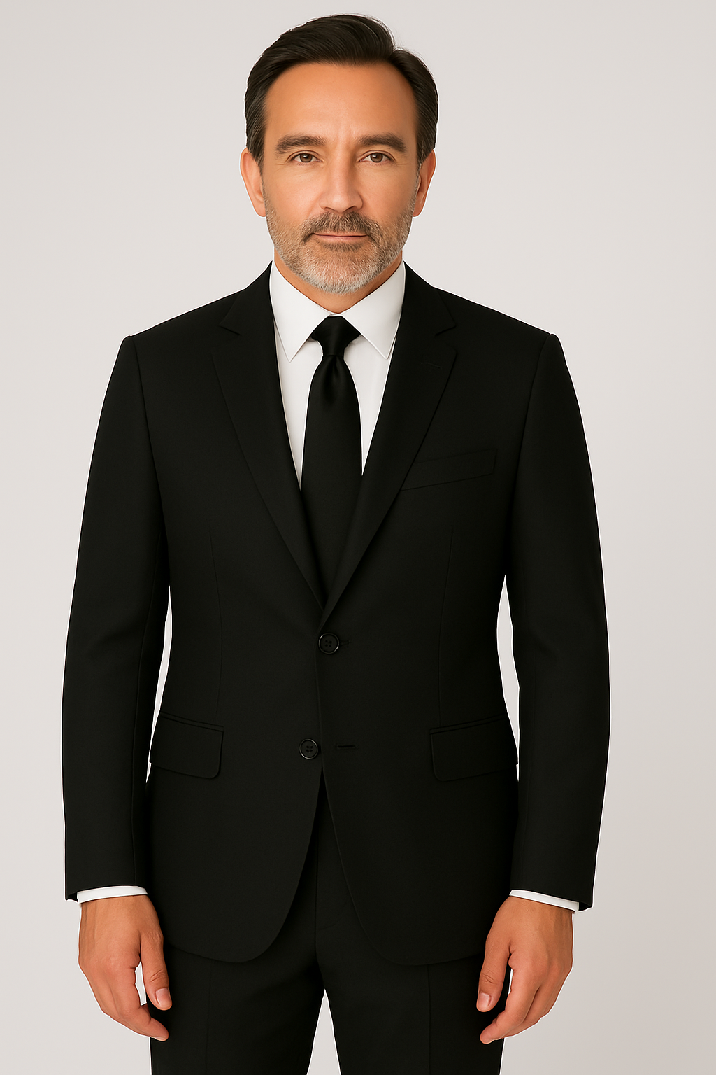 2 Piece Wool Suit - Black