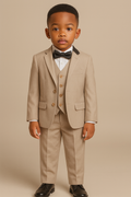 Boys 3 Piece Suit - Beige