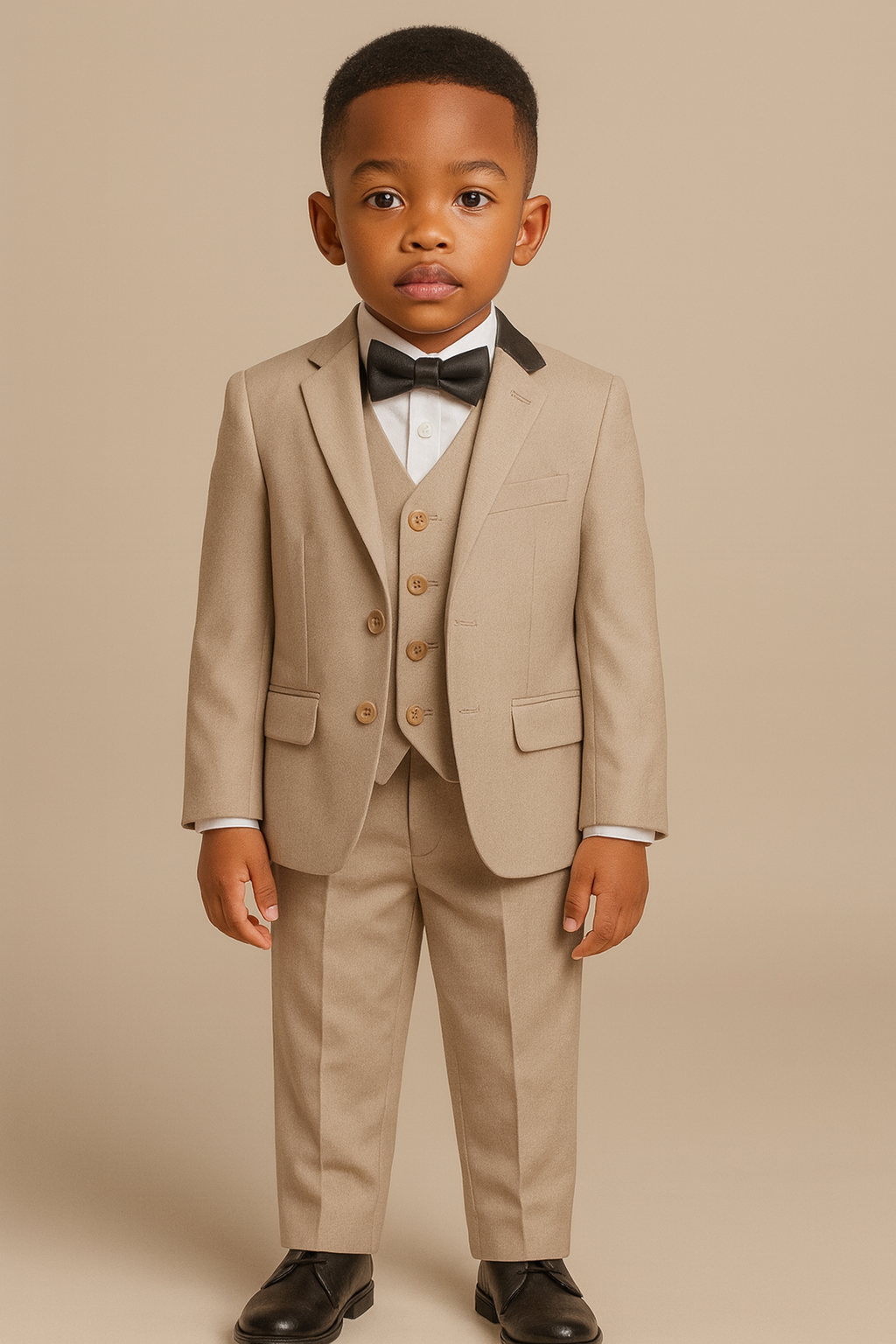 Boys 3 Piece Suit - Beige