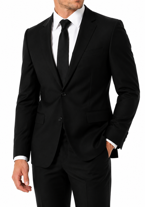 400-01 BLACK POPLIN 2PC