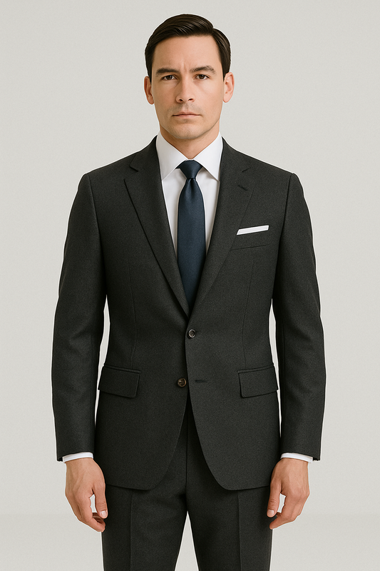 2 Piece Wool Suit – Charcoal