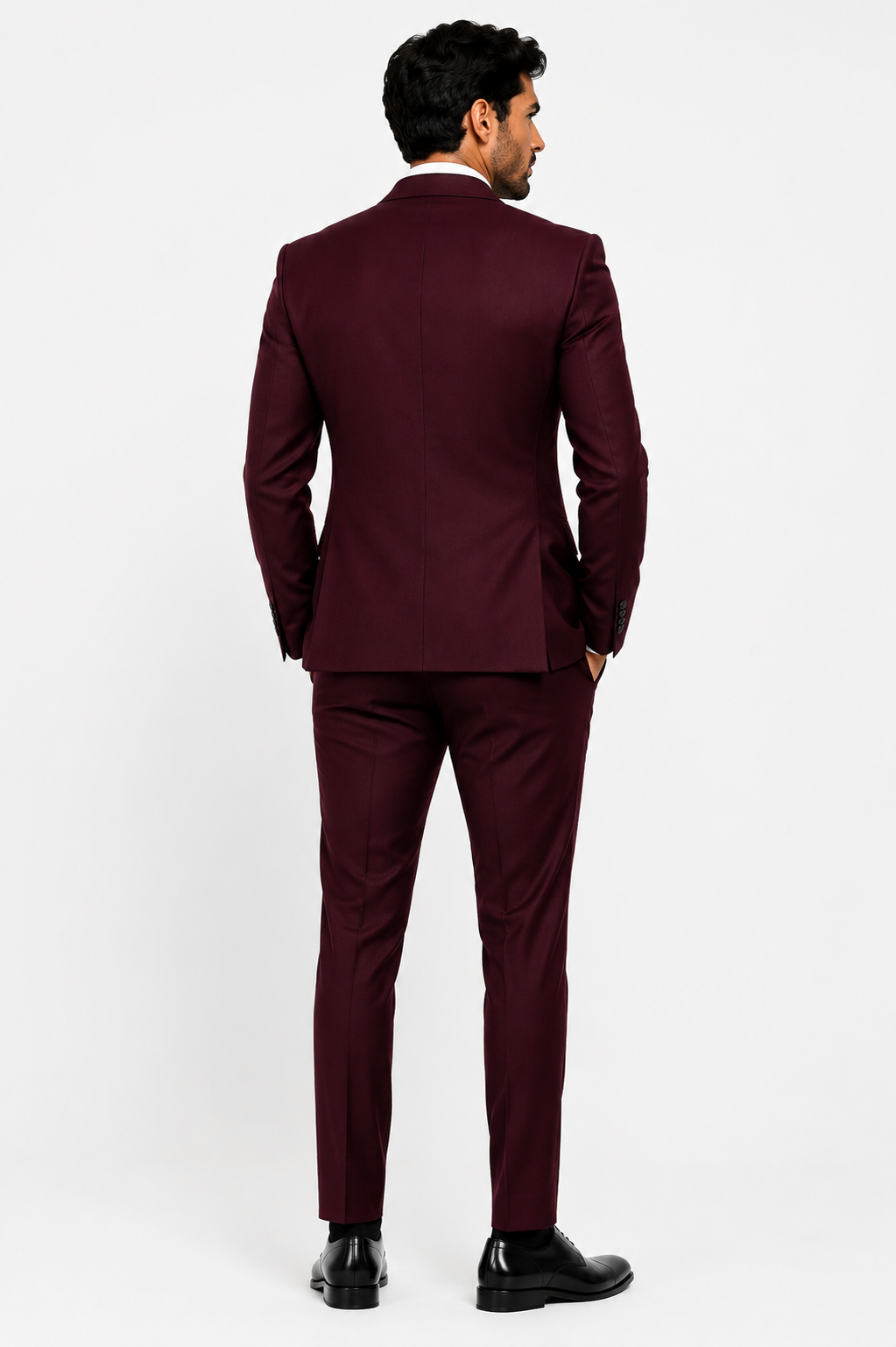 401-368 D BURGANDY STRETCH POLY 2 PCS