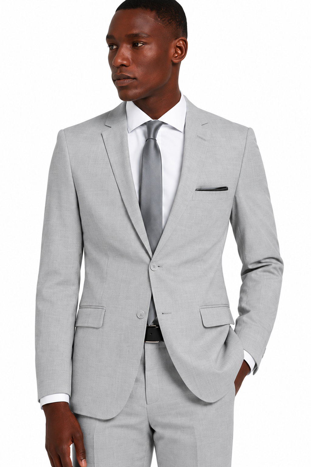 401-371 STEEL GREY STRETCH POLY 2 PCS