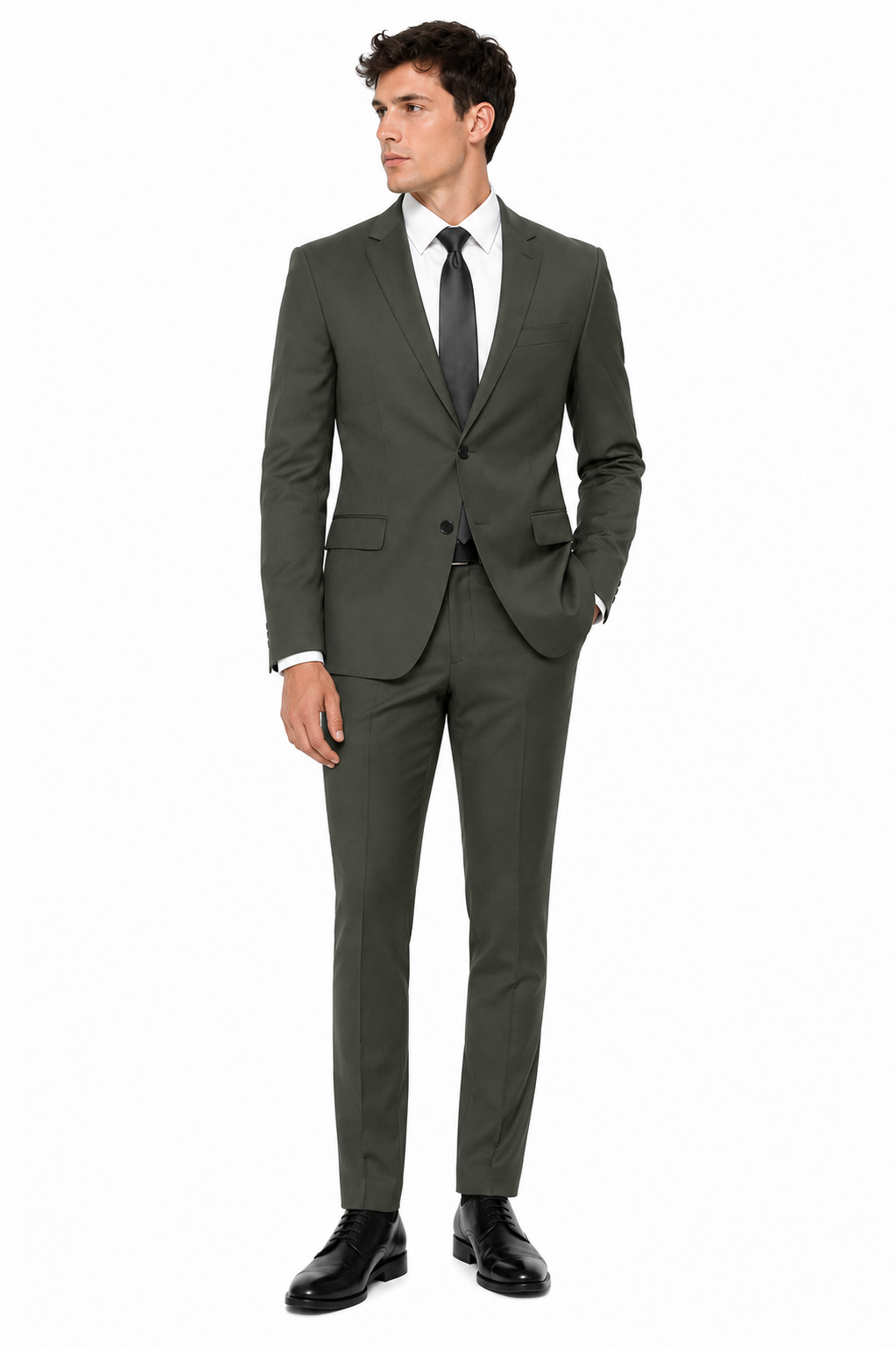 401-372 DARK GULL GREY STRETCH POLY 2 PCS